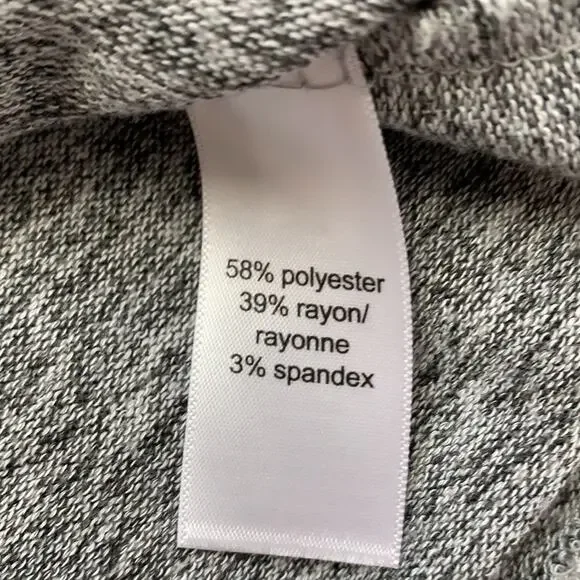 Maurices 24/7 Cowl Button Neck Gray Striped Sweater Sz S - Picture 7 of 8